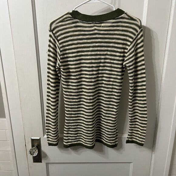 PacSun Green and White Striped Sweater - Picture 4 of 4